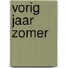 Vorig jaar zomer