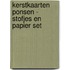 Kerstkaarten ponsen - stofjes en papier set
