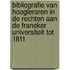 Bibliografie van hoogleraren in de rechten aan de Franeker Universiteit tot 1811