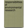 Responsibilities of environmental research door J.H. Koeman