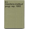P.j. meertens-instituut progr. rep. 1993 by Marjan Marle