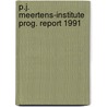 P.j. meertens-institute prog. report 1991 by Marjan Marle