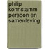 Philip kohnstamm persoon en samenleving