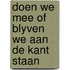Doen we mee of blyven we aan de kant staan
