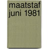 Maatstaf juni 1981 door Onbekend