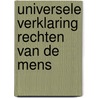 Universele verklaring rechten van de mens door Onbekend