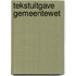 Tekstuitgave Gemeentewet