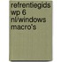 Refrentiegids WP 6 NL/Windows Macro's
