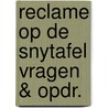 Reclame op de snytafel vragen & opdr. door Trel