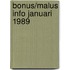 Bonus/malus info januari 1989