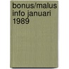 Bonus/malus info januari 1989 door Onbekend