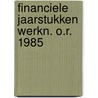 Financiele jaarstukken werkn. o.r. 1985 by Beckman