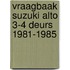 Vraagbaak suzuki alto 3-4 deurs 1981-1985