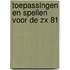 Toepassingen en spellen voor de zx 81