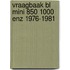 Vraagbaak bl mini 850 1000 enz 1976-1981
