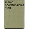Memo sportsubsidies 1994 door Roeffen