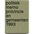 Politiek memo provincie en gemeenten 1993