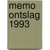 Memo ontslag 1993 by Unknown