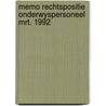 Memo rechtspositie onderwyspersoneel mrt. 1992 door Onbekend