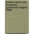 Politiek memo ed. europese gemeenschappen 1989