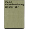 Memo stelselherziening januari 1987 door Onbekend
