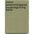Memo bestemmingsplan bouwvergunning 94/95
