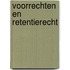 Voorrechten en retentierecht