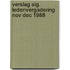 Verslag alg. ledenvergadering nov dec 1988