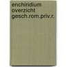 Enchiridium overzicht gesch.rom.priv.r. door Ruud Spruit