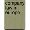 Company law in europe door Onbekend