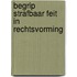 Begrip strafbaar feit in rechtsvorming