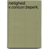 Nietigheid v.concurr.beperk. door Geelkerken