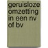 Geruisloze omzetting in een NV of BV