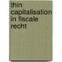 Thin capitalisation in fiscale recht
