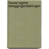 Fiscale regime beleggingsinstellingen door Bongaarts