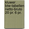 Kluwer btw-tabellen netto-bruto 20 pr. 6 pr. door Onbekend
