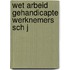 Wet arbeid gehandicapte werknemers sch j