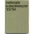 Nationale subsidiewyzer '93/'94