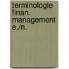 Terminologie finan. management e./n. by Amerongen