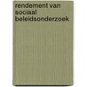 Rendement van sociaal beleidsonderzoek door Vall