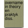 Overname in theory en praktyk diss. door Hovers