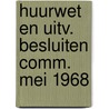 Huurwet en uitv. besluiten comm. mei 1968 door Vuure