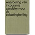 Waardering van incourante aandelen voor de belastingheffing