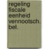 Regeling fiscale eenheid vennootsch. bel.
