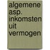 Algemene asp. inkomsten uit vermogen