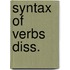Syntax of verbs diss.