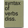 Syntax of verbs diss. by Koopman