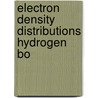 Electron density distributions hydrogen bo by Kryn