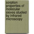 Sorption properties of molecular sieves studied by infrared microscopy