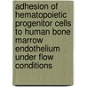 Adhesion of hematopoietic progenitor cells to human bone marrow endothelium under flow conditions door C.M. Schweitzer